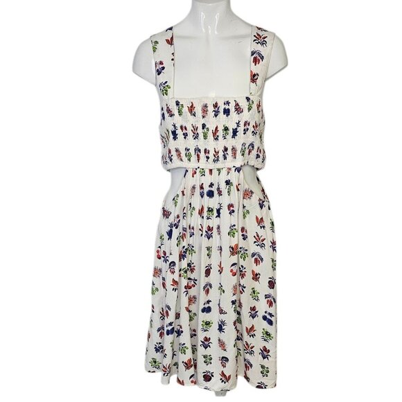 Anthropologie The Piper Bandeau Cutout Mini Dress Smocked, Floral, Size M, NWT - Picture 1 of 10